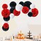 Tissue Paper Pom Poms, Paper Flower Ball for Birthday Party Wedding Baby Shower Bridal Shower Festival Decorations, 18 Pcs - Red Black White